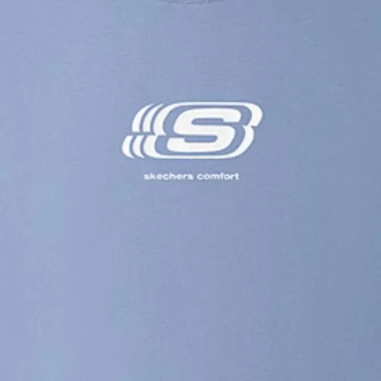 Skechers T Shirt Unisex Slate Denim Blue-3