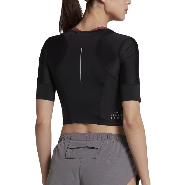 Nike Crop Tops Women's Black-3
