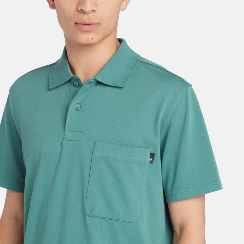 Timberland Polo Shirt Men's Turquoise-4