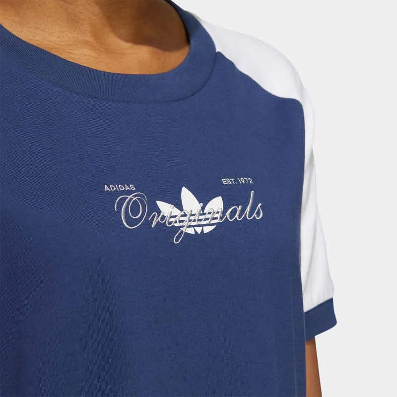 Adidas Originals Short Sleeved Dresses Women's Tech Indigo-3