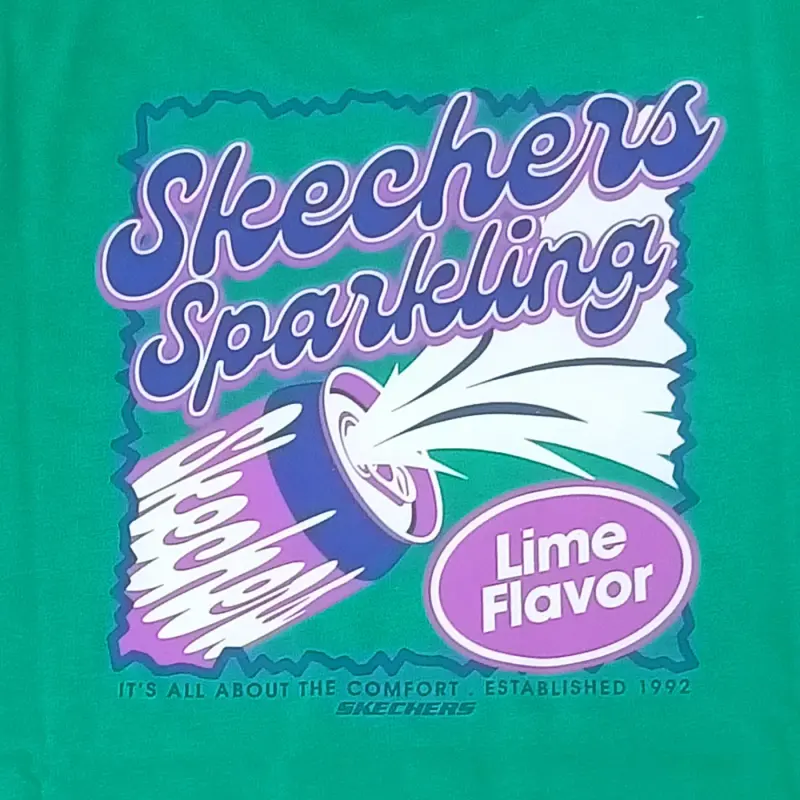 Skechers Colorful T Shirt Unisex Leaf Green-2