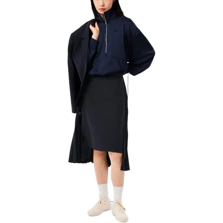 LACOSTE Casual Long Skirt Women's Marine Blue-2