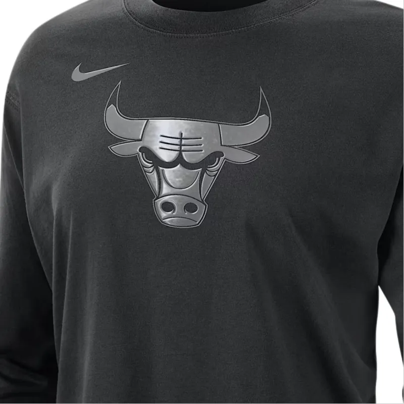 Nike Chicago Bulls Courtside Women's Nike Nba Shine Boxy Long Sleeve T Shirt-2