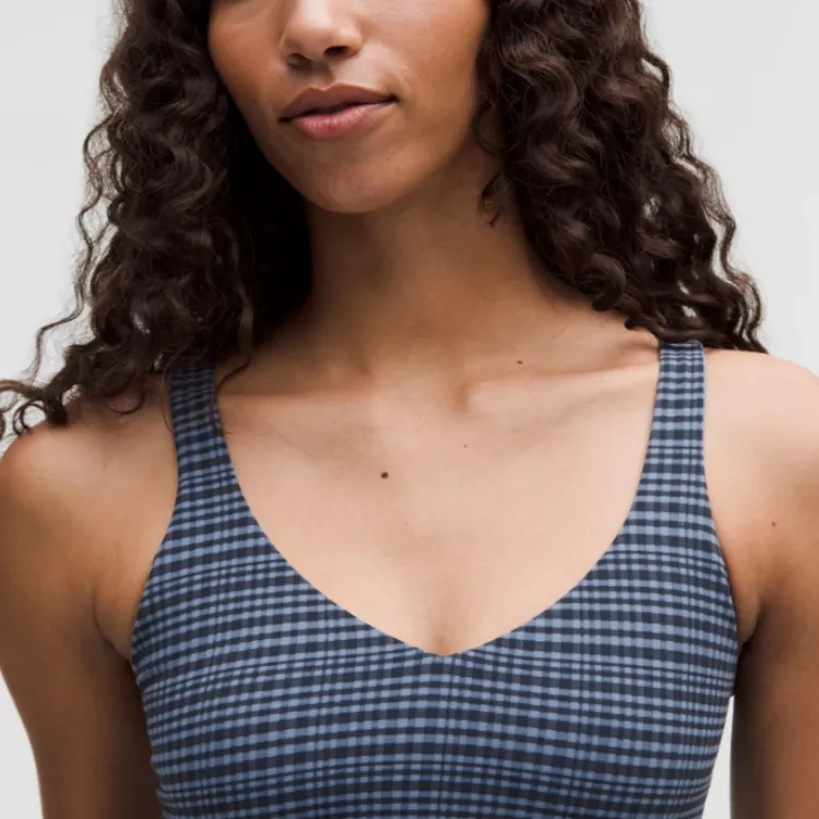 Lululemon Align™Nulu™ Yoga Tank Top Women's Washed Blue Plaid-4