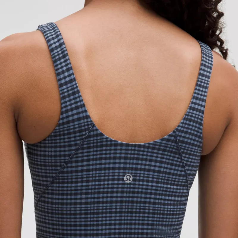 Lululemon Align™Nulu™ Yoga Tank Top Women's Washed Blue Plaid-3