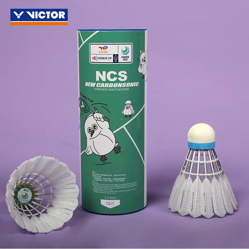 VICTOR Sudan Cup Collection Synthetic Shuttlecock 3 Pack Faux Fur Shuttlecocks-2