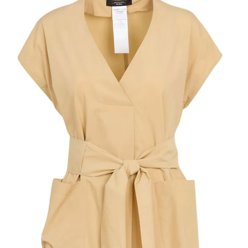 WEEKEND MaxMara Short Sleeved Dresses Women's Beige-1
