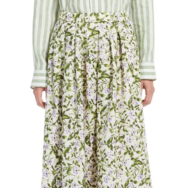 WEEKEND MaxMara Casual Long Skirt Women's Green-3