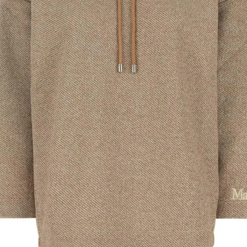 MaxMara Logo Embroidered Drawstring Hoodie-3