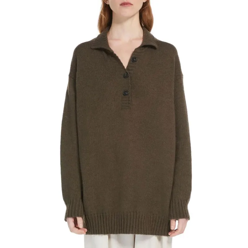 WEEKEND MaxMara Long Sleeved Knit Polo Top-2
