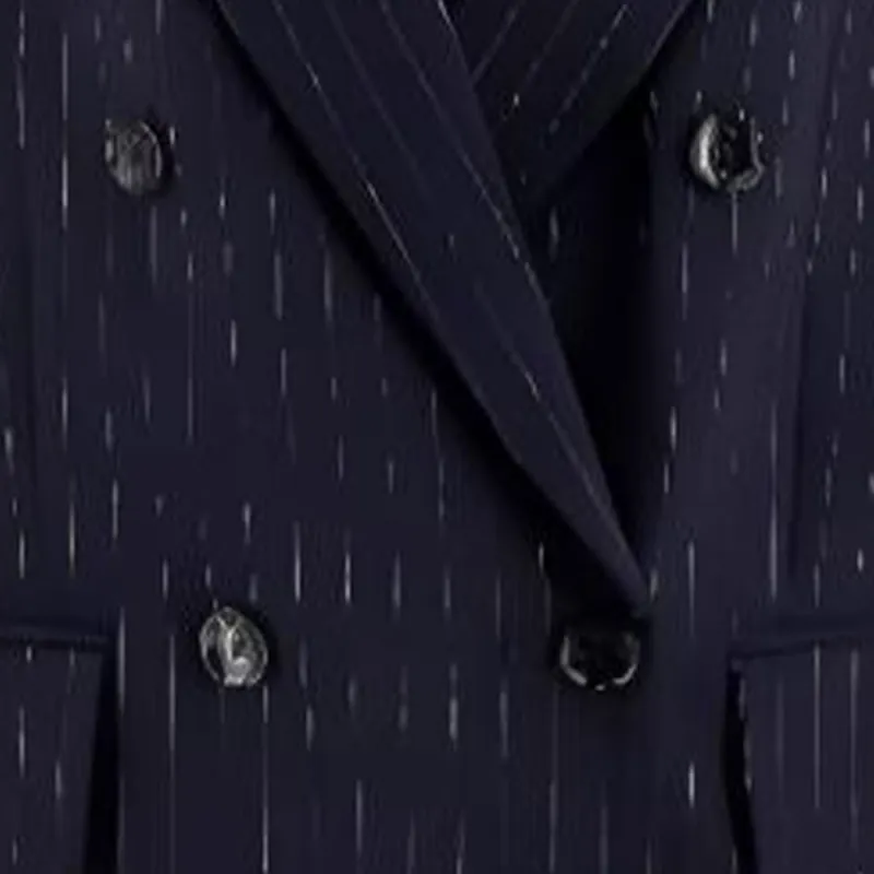 MaxMara Pinstripe Double Breasted Blazer-2