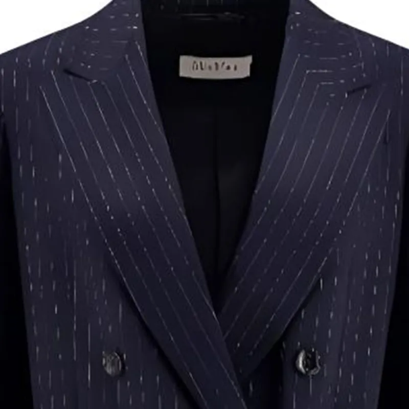 MaxMara Pinstripe Double Breasted Blazer-1