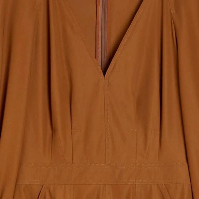 MaxMara Long Sleeved Dress Women's Brown-4