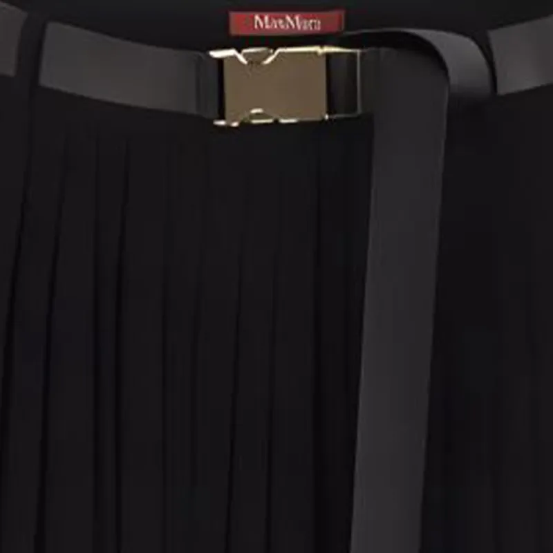 MaxMara Studio Savana Belted Pleated Skirt-1