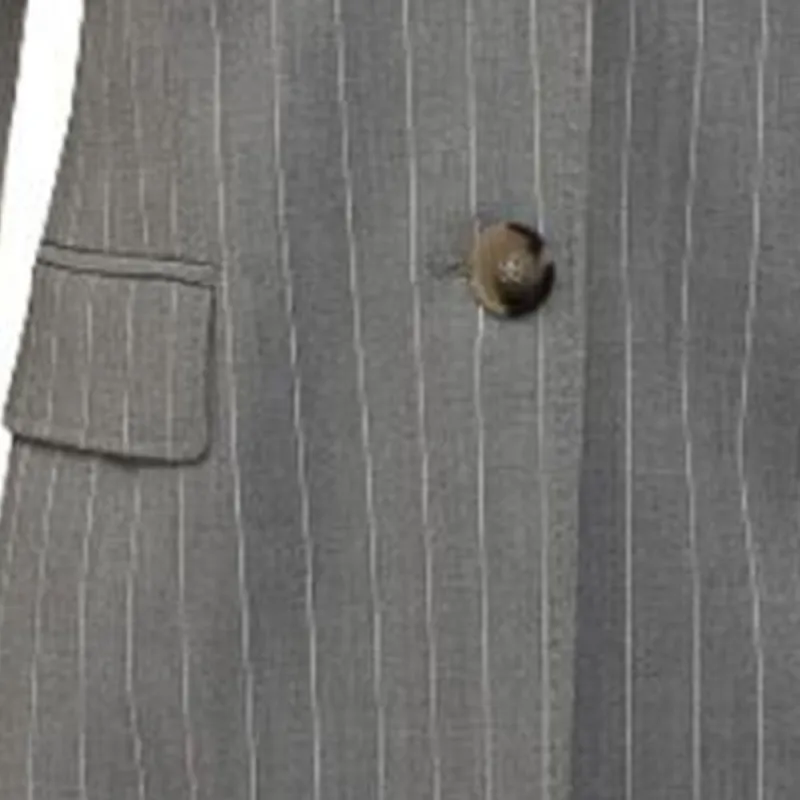 MaxMara Studio Striped Single Breasted Blazer-3
