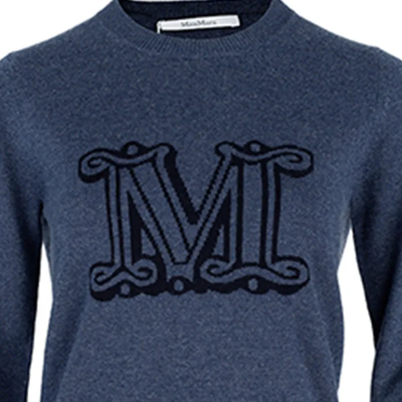 MaxMara Loose Fit Sweater Women's Blue-4