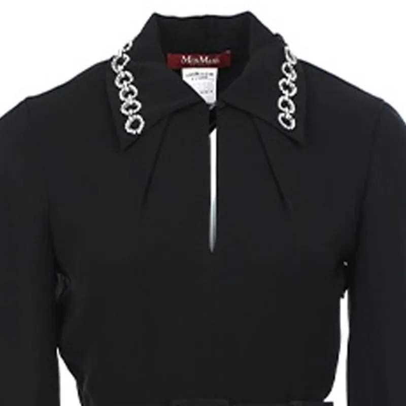 MaxMara Studio Long Sleeved Dress Women's Black-3