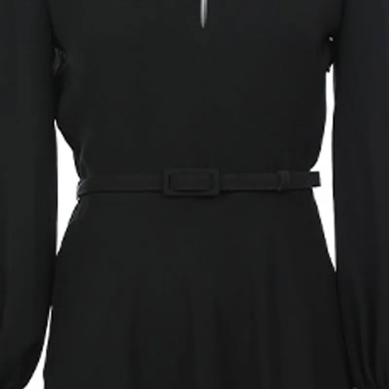 MaxMara Studio Long Sleeved Dress Women's Black-4