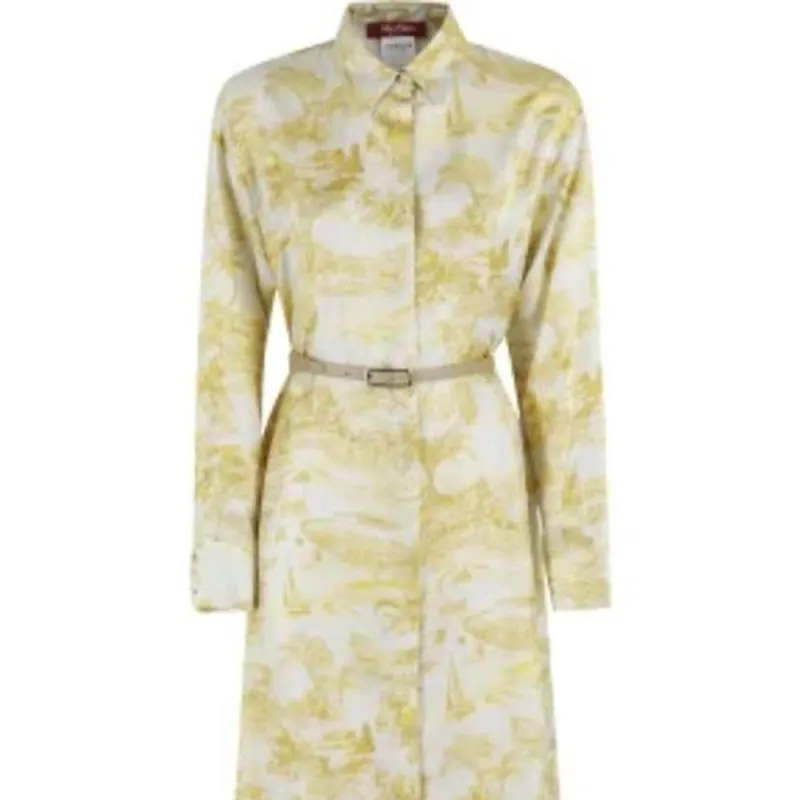 MaxMara Studio Svelto All Over Patterned Belted Dress-2