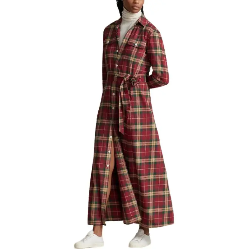Polo Ralph Lauren Long-Sleeved Dresses Women's Red-1