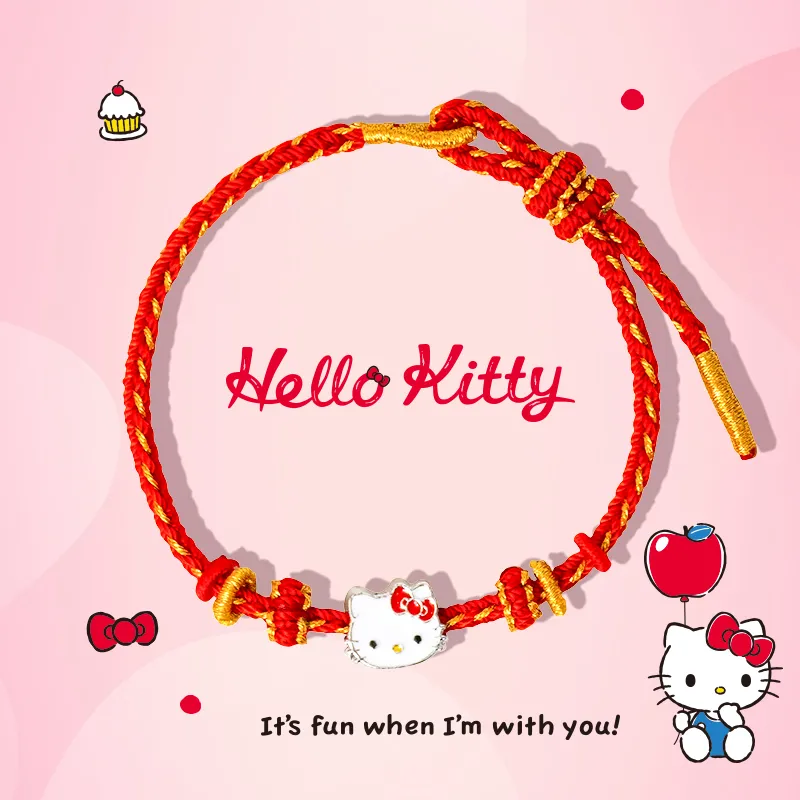 Sanrio x Hello Kitty Beaded Bracelet, Exquisite Chinese Style, Cute And Sweet Design Lanyards-5