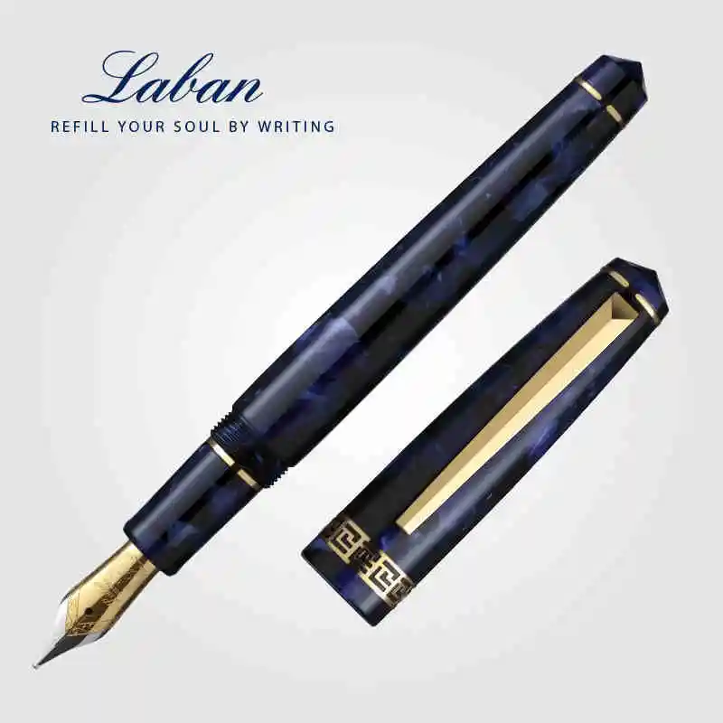 Laban ROSA Collection Signature Pen With Marble Pattern Refillable Ink Cartridge Pens-7