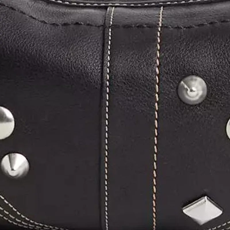 COACH Soho Leather Hobo Bag Shoulder Bag Trumpets Women's Black-3