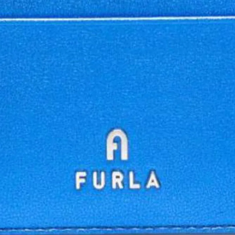 Furla Leather Card Holder Unisex Cobalt Blue-1