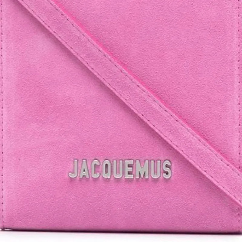 Jacquemus Suede Coin Purse Shoulder Bag Men's Pink-2