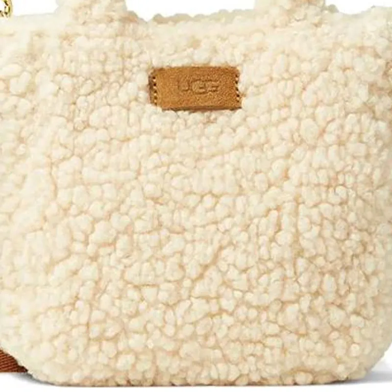 UGG Polyester Handbag Shoulder Bag Crossbody Bag Small Size Women's Natural-1
