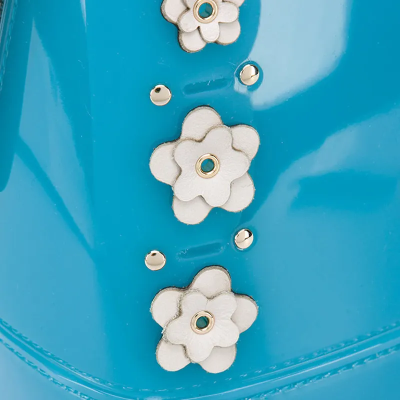 Furla Candy PVC Polyvinyl Chloride Fashion Backpack Jelly Bag Backpack Mini Women's Blue-3