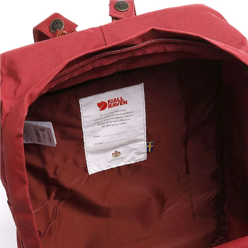 Fjallraven Kanken Backpacks Fabric Dark Red Women's-4