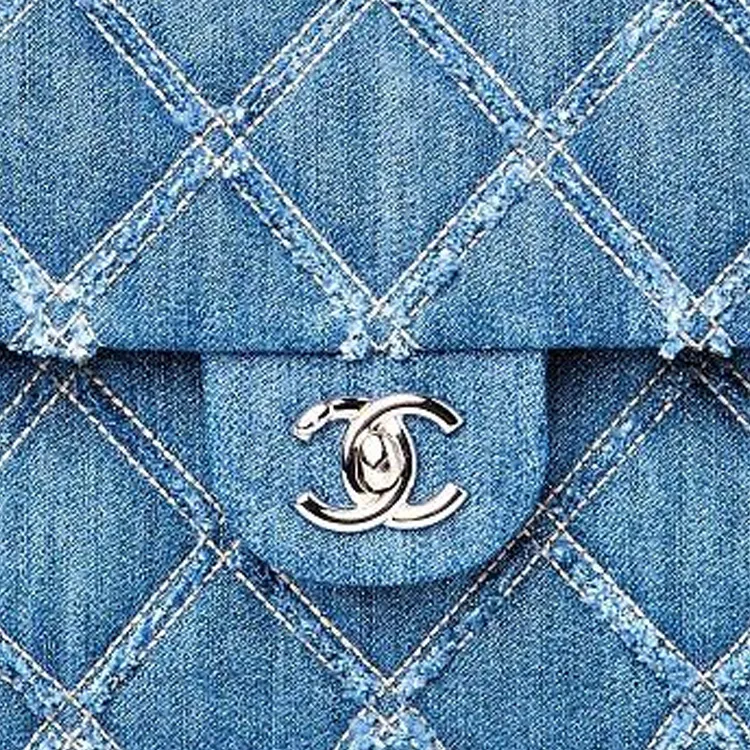 CHANEL Classic Flap CF Denim Flap Bag, Shoulder Bag, Crossbody Bag Medium Size Women's Denim Blue-2