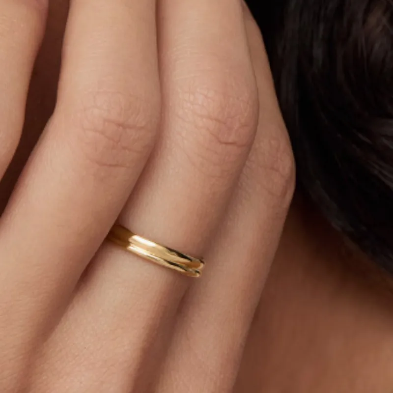 Monica Vinader, 925 Sterling Silver Rings Women's Radiant Gold-1