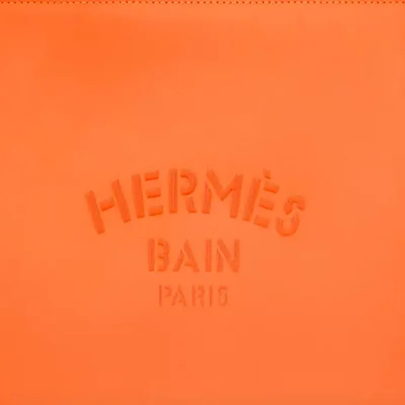 HERMES Neobain Polyamide Clutch Medium Size Women's Orange-1