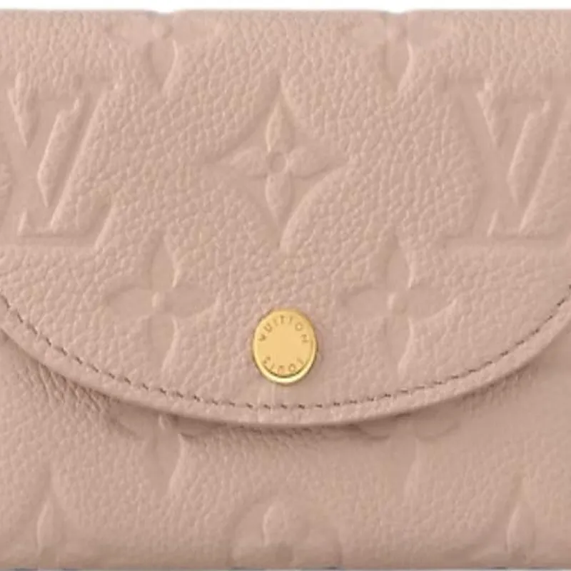 LOUIS VUITTON Rosalie Cow Leather Wallet Women's Sand-4