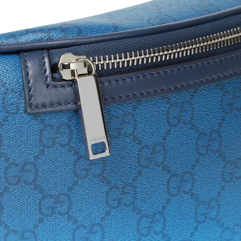 GUCCI GG Monogram Coated Fabric Fanny Pack Large Size Men's Blue-5