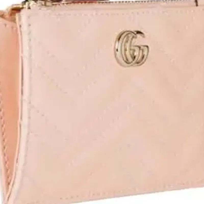 GUCCI Leather Key Pouch Women's Light Pink-5