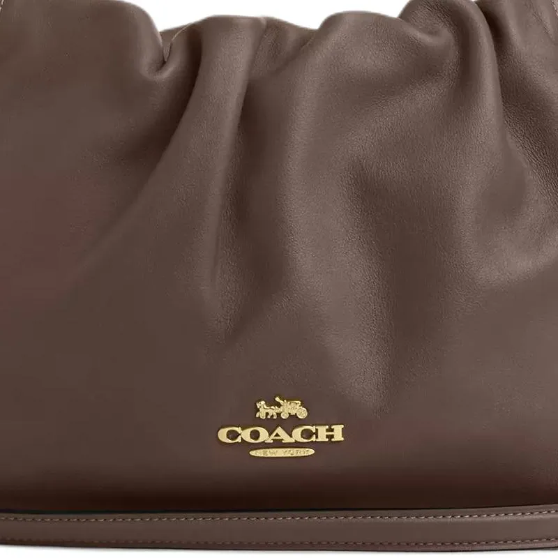 COACH Faye Leather Crossbody Bag, Shoulder Bag Trumpets Women's Tan-6