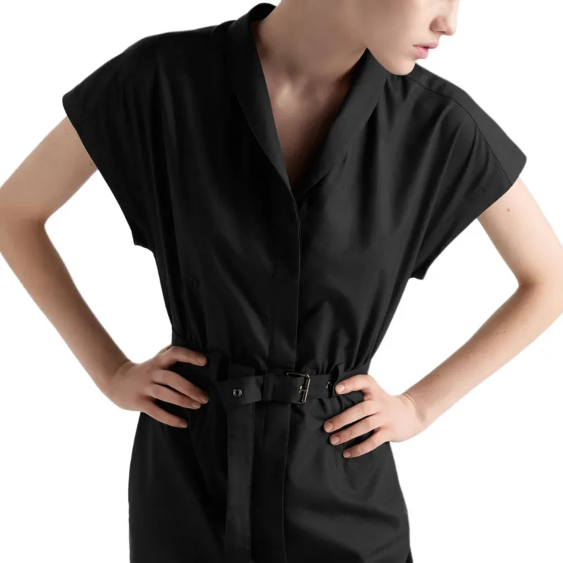 DIOR Short Sleeved Dress Women's Black-3
