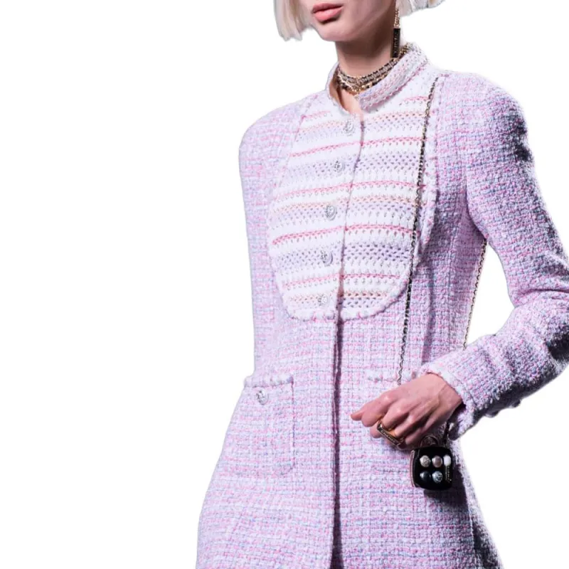 CHANEL 23 Spring And Summer Long-Sleeved Dresses Women's Pink-2