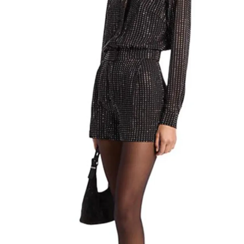 MICHAEL KORS Rhinestone Georgette Romper-2