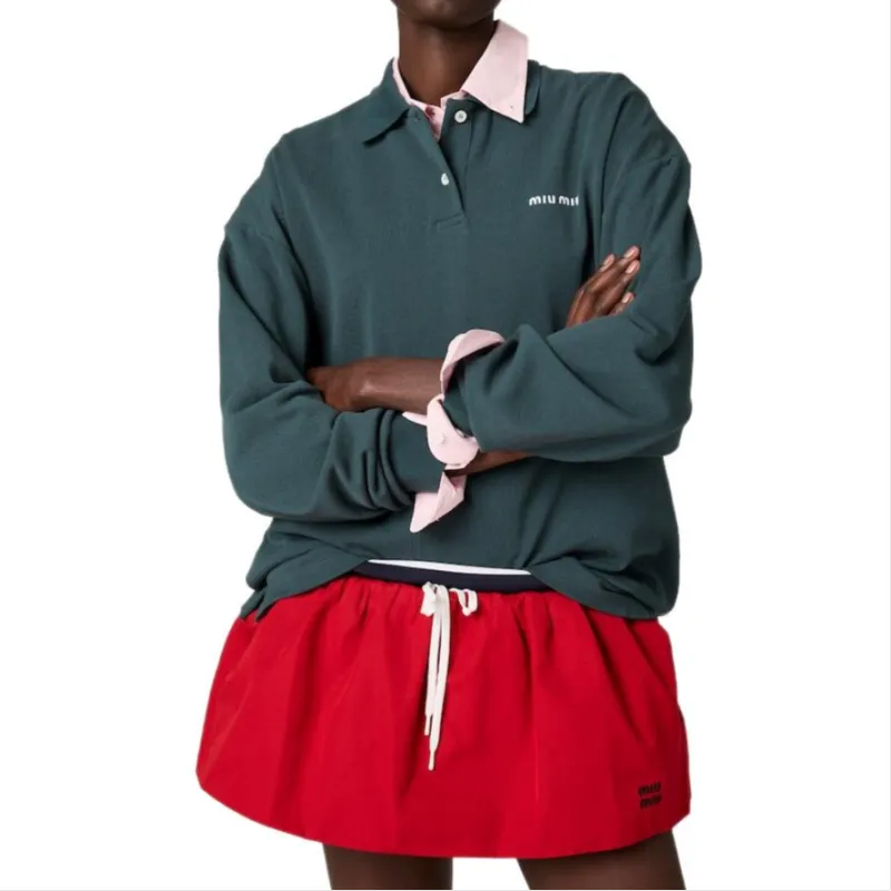 MIU MIU SS25 Polo Shirt Women's Green-2