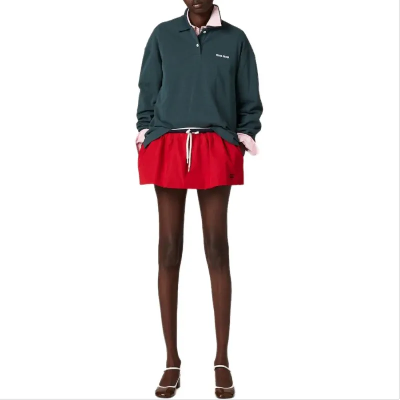 MIU MIU SS25 Polo Shirt Women's Green-1