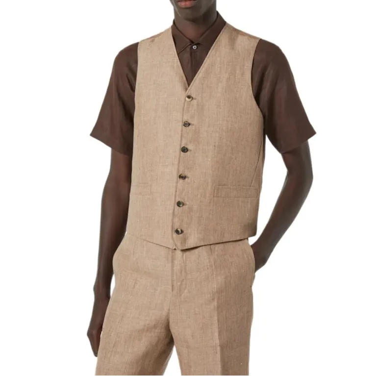 Loro Piana Business Suit Coat Men's Walnut Kernel Mixed Color-3