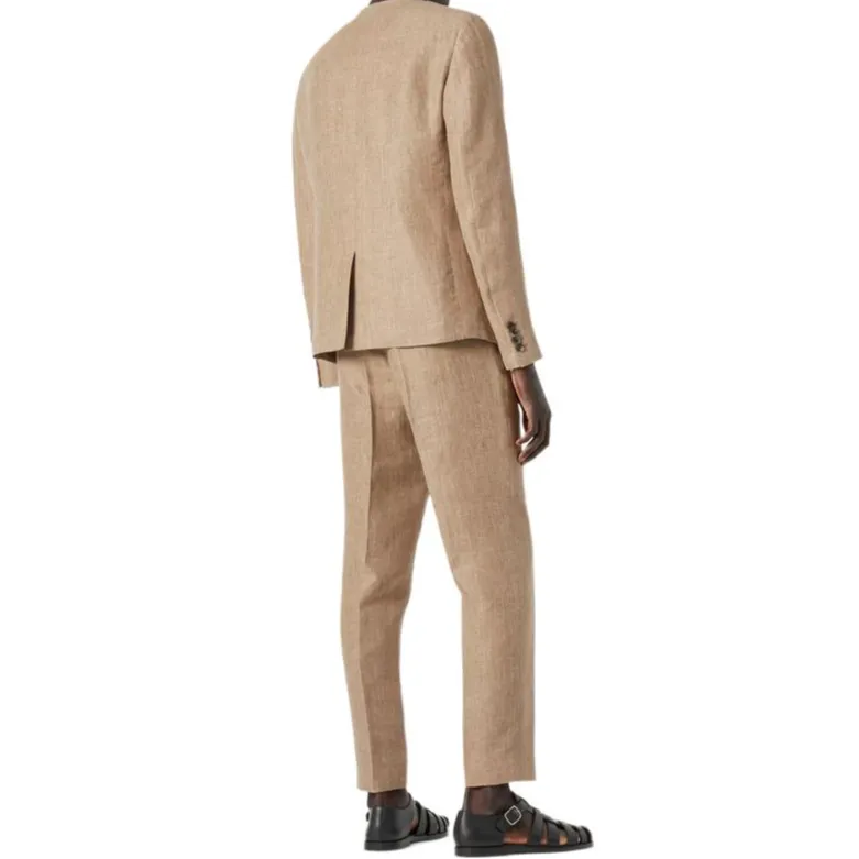 Loro Piana Business Suit Coat Men's Walnut Kernel Mixed Color-4
