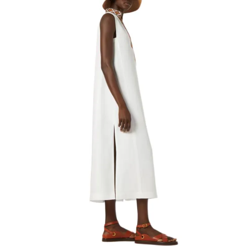 Loro Piana Sleeveless Dress Women's White-4