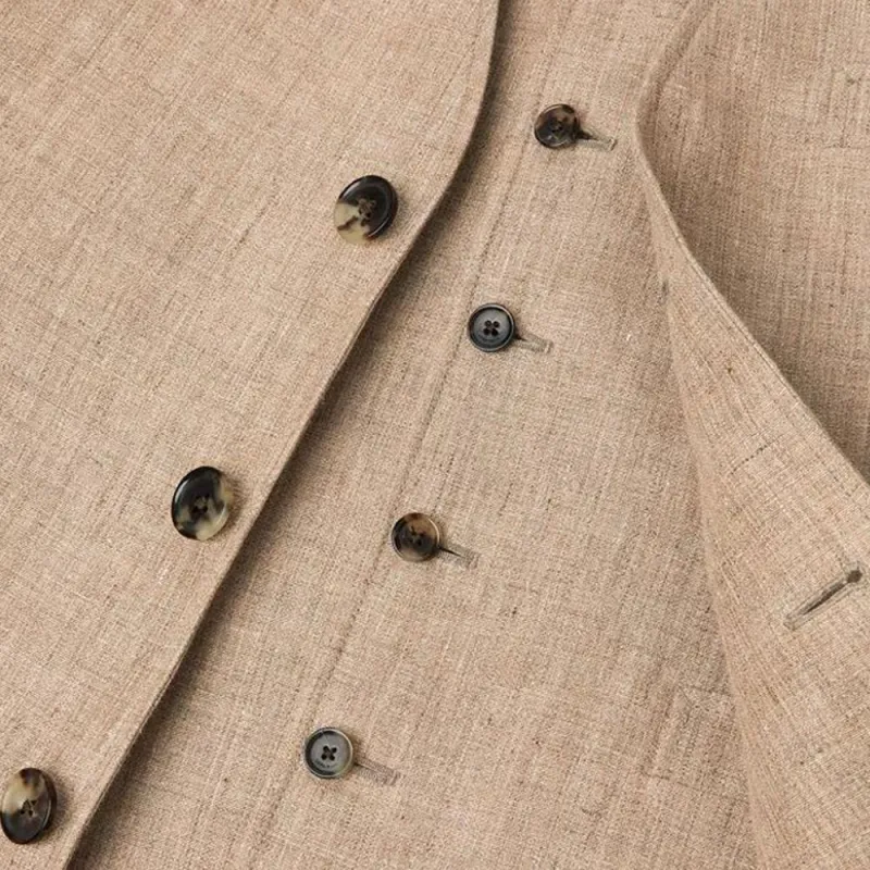 Loro Piana Business Suit Coat Men's Walnut Kernel Mixed Color-7