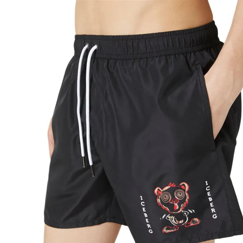 Iceberg Swimming Shorts Men's Black-4