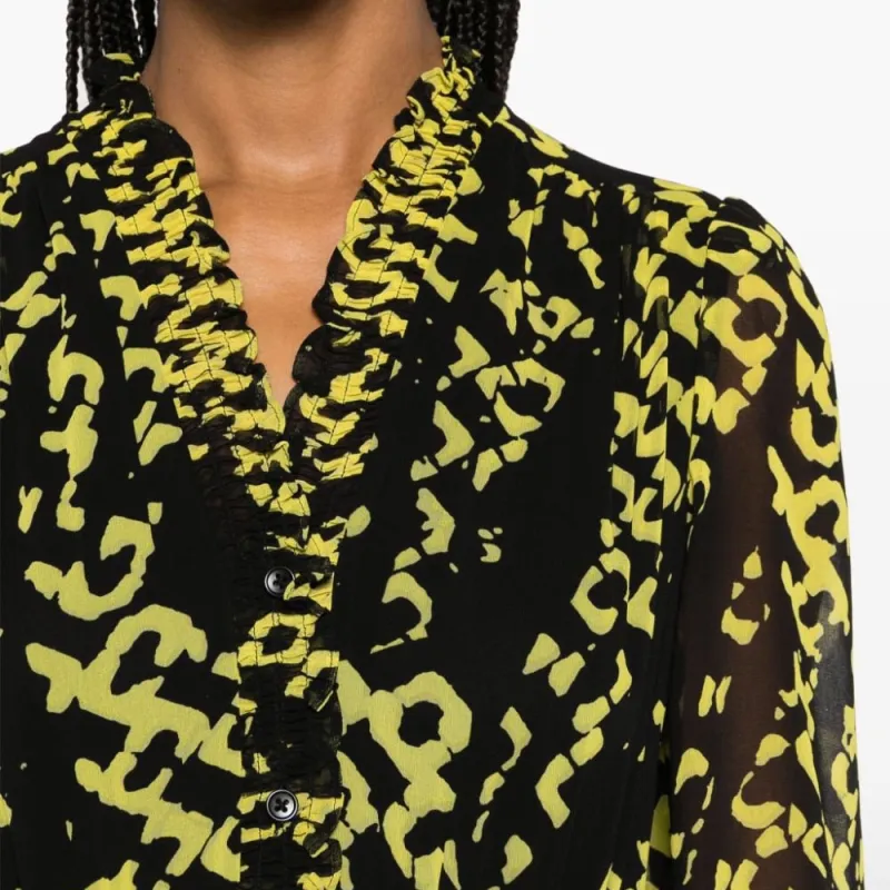 Diane Von Furstenberg Long Sleeved Dress Women's Black-4